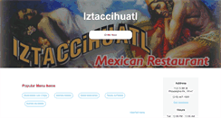 Desktop Screenshot of iztaccihuatlphiladelphia.com